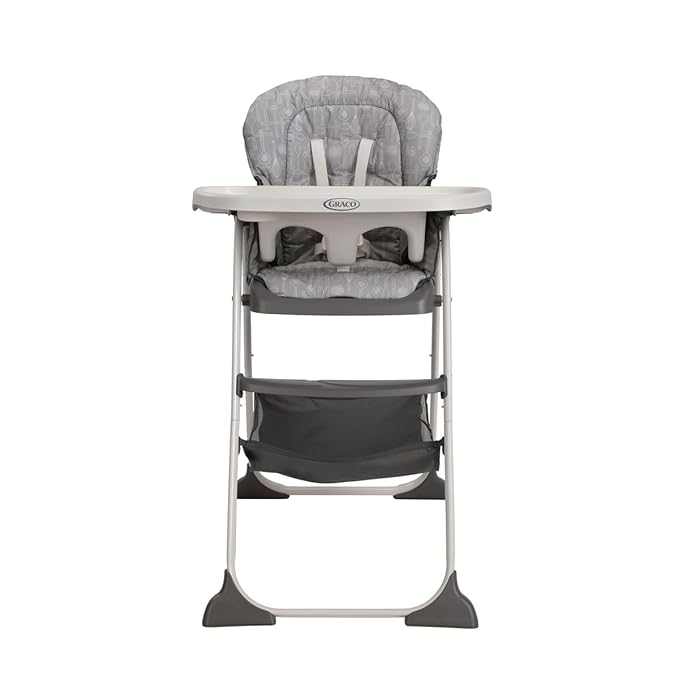 Graco Slim Snacker High Chair, Ultra Slim, Fast-Folding, Multiple Recline Positions, Comfortable Feeding, Whisk