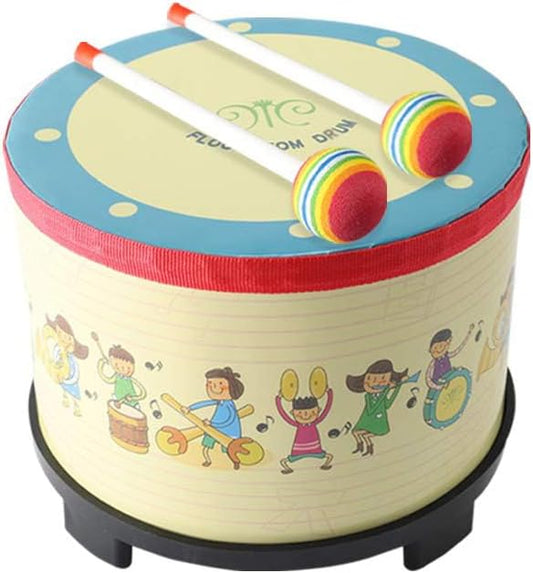 Floor Tom Drum 8 inch Gathering Club Carnival Colorful Percussion Instrument with 2 Mallets Music Drum for Child Special Christmas Birthday Gift (8 inch)