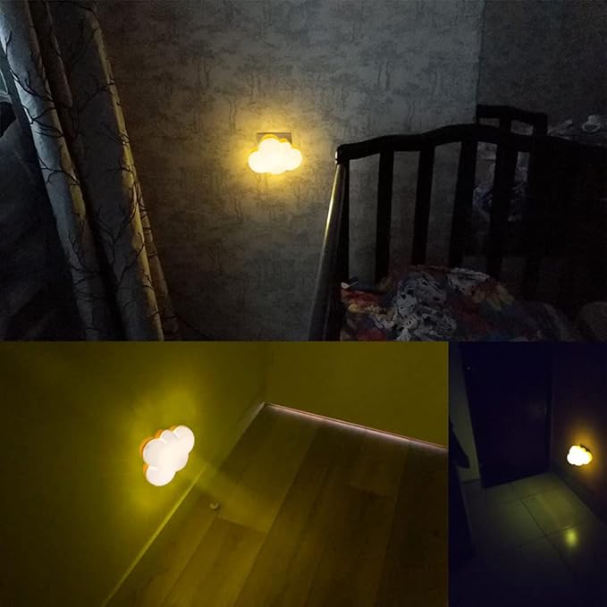 AUSAYE 2Pack LED Night Light Plug in Lamp Cloud Night Light Mini Pretty Night Lights for Adults Kids NightLight