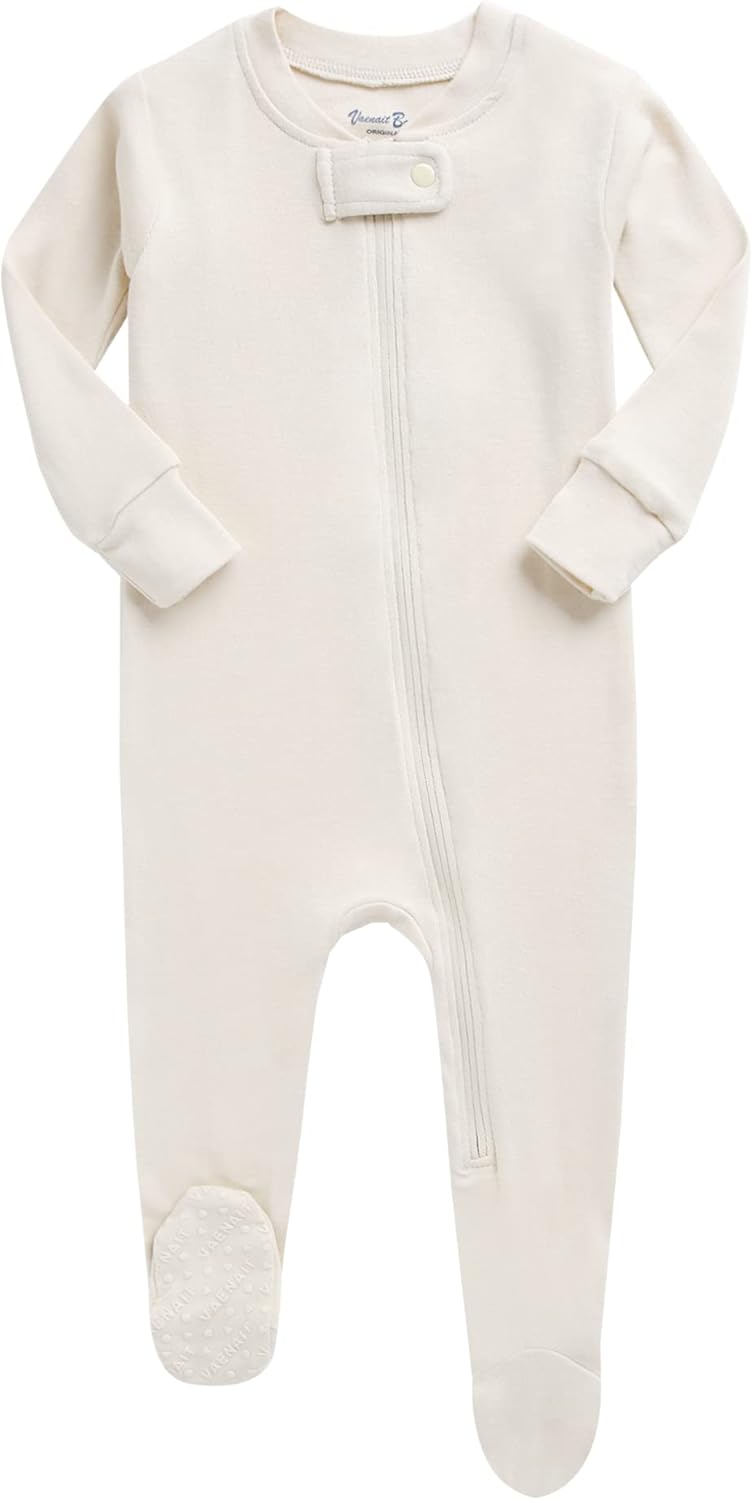 VAENAIT BABY Infant Toddler Boys Girls Footed One-Piece Sleep and Play Premium Modal Pajamas 1-2 Pieces