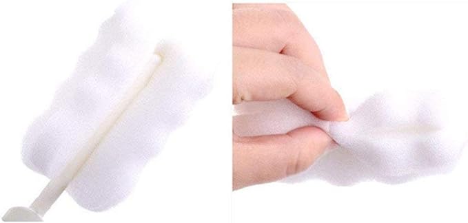 INVODA 4PCS Bottle Brush,Bottle Washer Set Long Sponge Bottle Cleaning Brushes Baby Bottle Cleaner Brush, Nipple Brush (4 pcs)