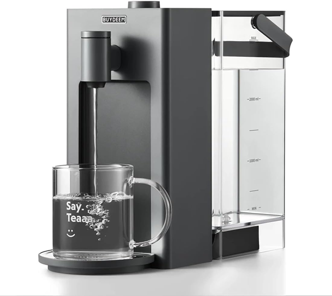 BUYDEEM S9023 Instant Hot Water Dispenser, Countertop Water Boiler & Warmer for Tea, Coffee and Baby Formula, Adjustable 8 Temperatures & 5 Water Outputs, 3L Water Tank(102oz), Dark Gray