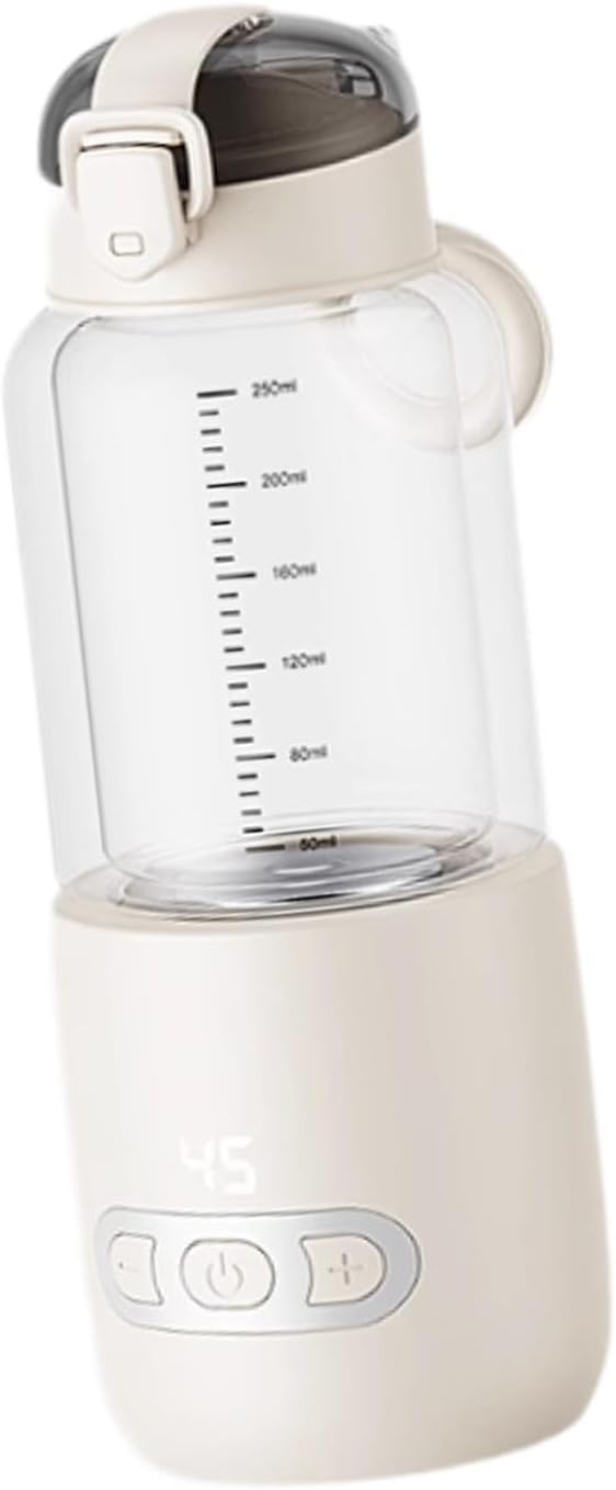 Generic Travel-Friendly Warmer with USB Charging, beige 250ml