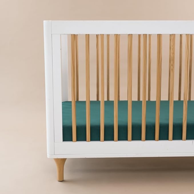 Kyte Baby Soft Crib Sheet - Standard Fitted Crib Sheet Made with Rayon from Bamboo, Ultra-Gentle and Breathable (Emerald)