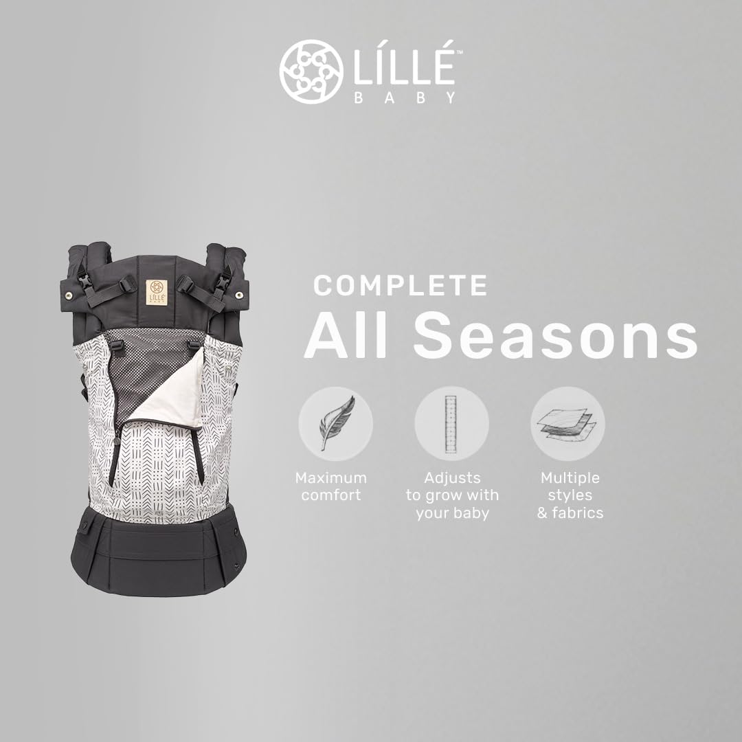 LÍLLÉbaby Complete All Seasons Ergonomic 6-in-1 Baby Carrier Infant to Toddler with Lumbar Support (7-45 Pounds), 360 Degree Baby Wearing & Multi-Position, Inward & Outward Facing (Etch)