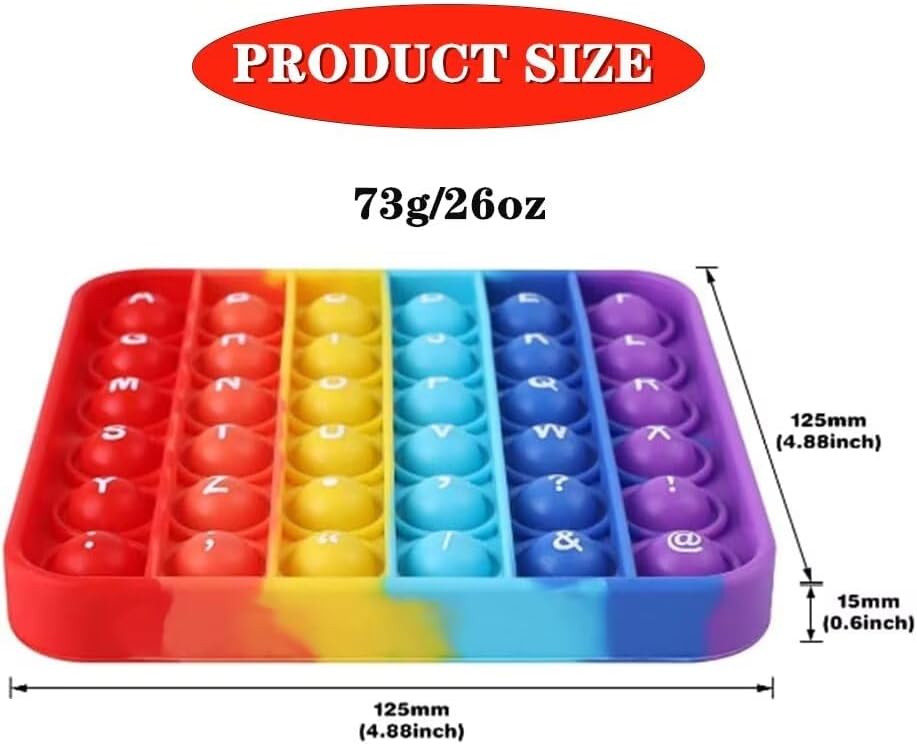 Alphabet Number Fidgety Popper (1 Pcs), ABC Learning & Educational Letter Popper Game, Stress Relief Autism Sensory Toys, Preschool Kindergarten Classroom Must Haves, Homeschooling Supplies