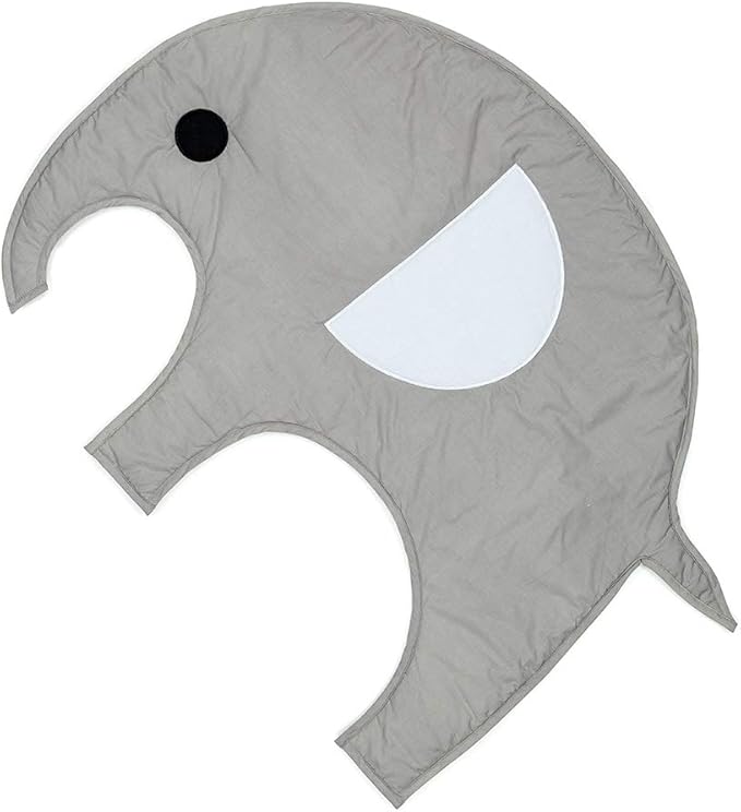 Lincove Playmat Quilted Elephant Baby Floor Mat Decorative Cotton Baby Play Mat Washable Newborn Baby Mat