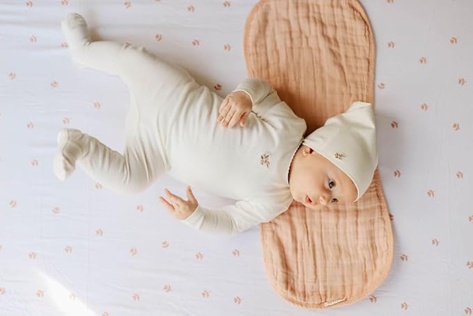 Ely’s & Co. Crib Sheets Baby Girl Fitted Crib Mattress Sheet Set, 2 Pack, 100% Jersey Knit Cotton, Infant and Toddler Nursery Bedding, Pink Tulip Collection, 28” x 52”