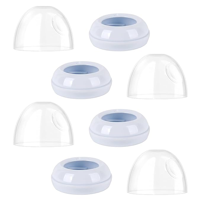 Philips Avent Baby Bottle Caps and Collar Accessories - Dome Caps, Nipple Rings for Natural Bottles - 4-Pack Replacement Kit