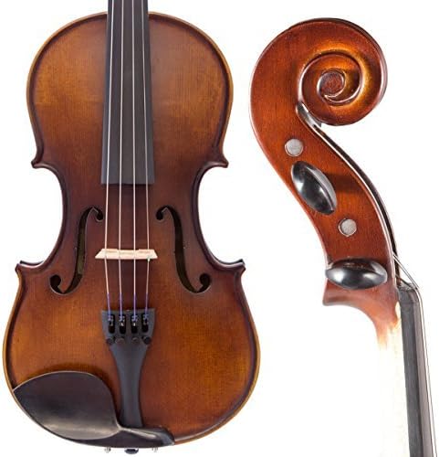 Bunnel Pupil Violin Outfit 3/4 Size By Kennedy Violins - Carrying Case and Accessories Included - Solid Maple Wood and Ebony Fittings