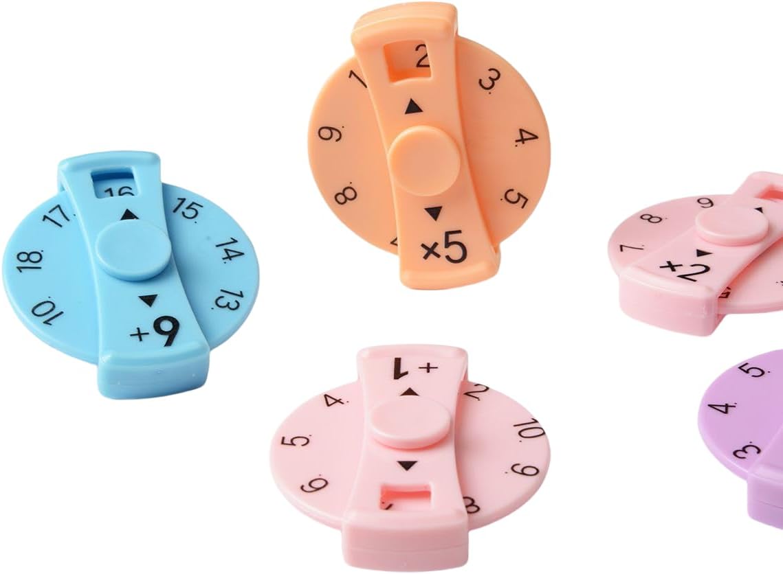 Math Fidget Spinner, Numbers Addition&Subtraction, Multiplication&Division Fidget Spinner, Fidget Learning Game Toy,Math Game for Learning & Education Toys (Macarons9Pcs(Multiplication & Division))