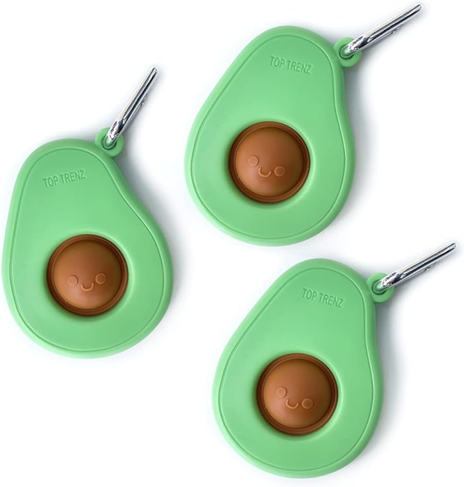 TOP TRENZ OMG Pop Fidgety Bubble Fidget Toy Stress Relief Anxiety Boredom Keychain (Avocado) 13359