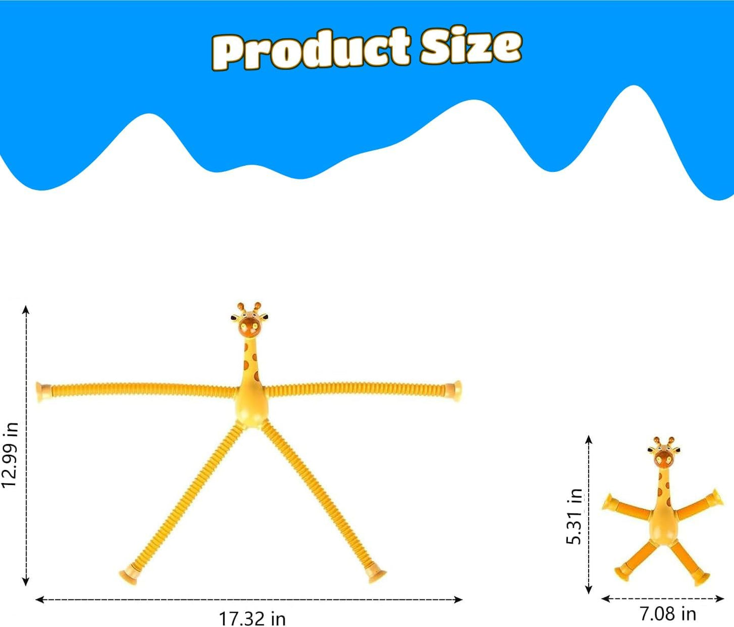 24PCS Telescopic Suction Cup Giraffe Toy,pop Tubes,Toys for Kids,Toddler Travel Toys,Toddler Sensory Toys,figette Toys,Fidget Toys for Kids,Treasure Box prizes,Small Toys for Kids prizes