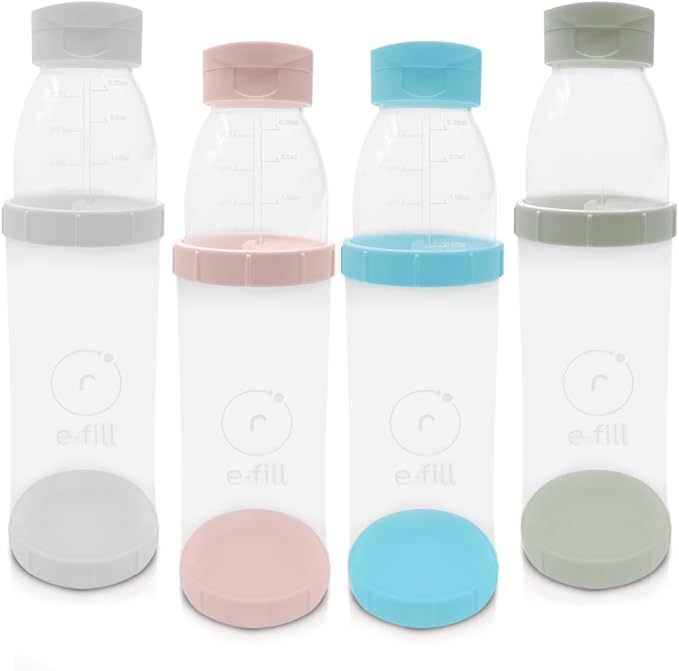 Re-Fill Powder Container To-Go, 2-Compartment Powder Travel Dispenser with Measurements - Powder Container for Protein Powder or Pre-Workout to use On-The-Go (Pink)