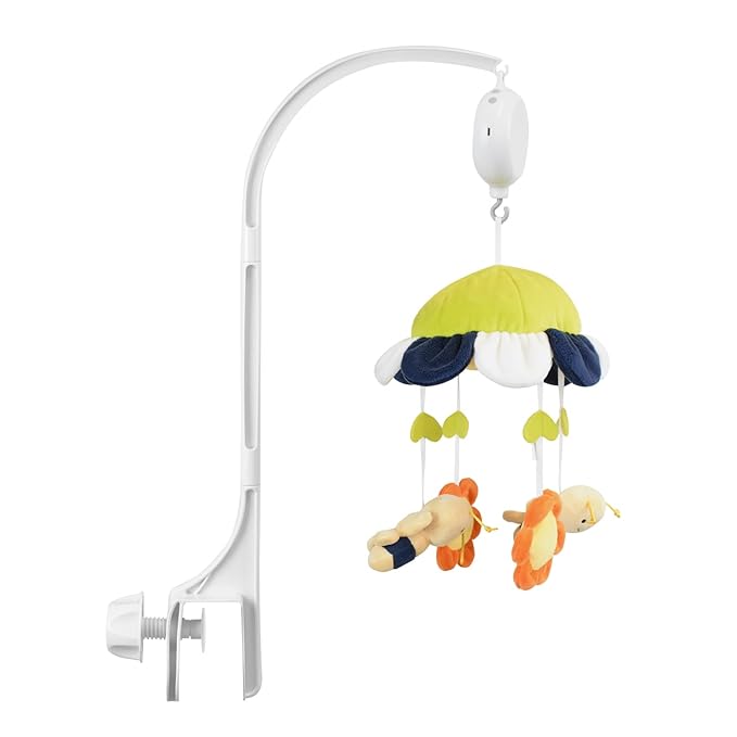 24 inch Crib Mobile Bed Bell Frame arm Bracket, Double nut Screw Fixing Frame -DIY Toy Decoration Bracket(Wind Chime-1)