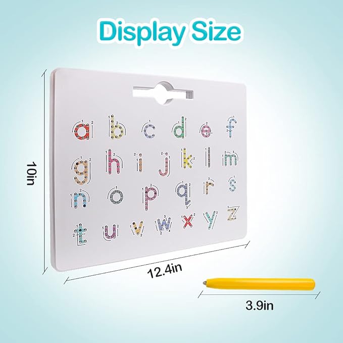 USATDD Magnetic Letters Practicing Board,Tracing ABC Alphabet Magnet Drawing Board Educational Preschool Practice Learning to Write Toys Montessori Uppercase&Lowercase Gift for Kids Toddlers