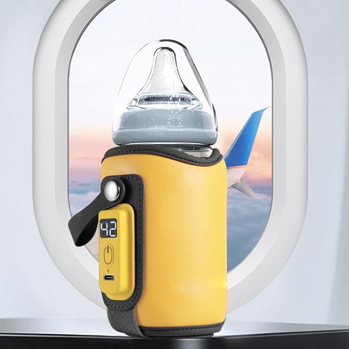 Baby Bottle Warmer, Portable Bottle Warmer, Baby Bottle Insulation Cover Bottle Warmer with LED Display, Heating Accurate Temperature Control for Travel Camping
