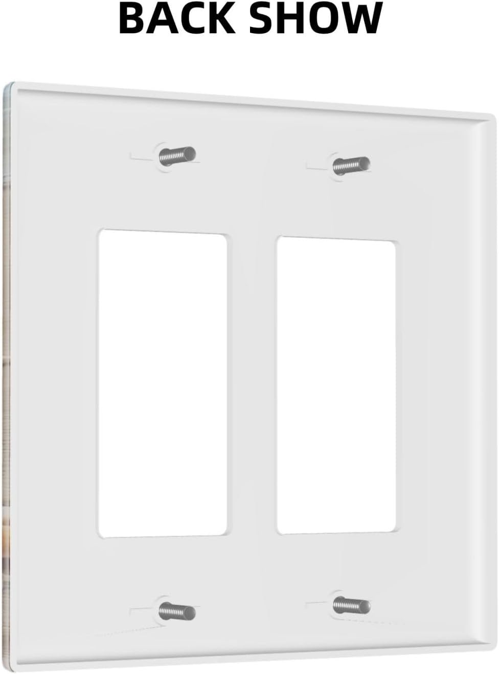 Decorative Outlet Covers Beachy Sea Ocean Seashell Starfish 2 Gang Wall Plate Double Rocker Two Switch Wall Cover Plate Light Switch Cover Plate Faceplate for Bedroom Home Decor