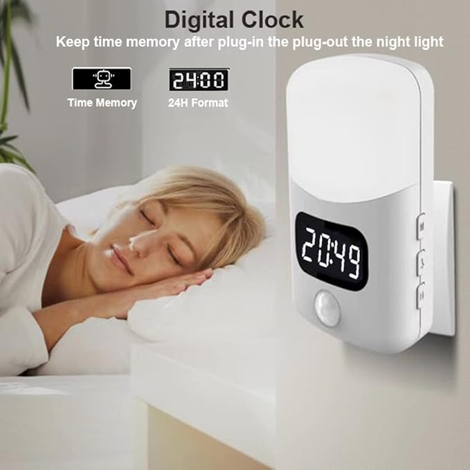 Led Bathroom Nightlight with Time,LED Motion Sensor Nightlight, Timer Baby Night Light