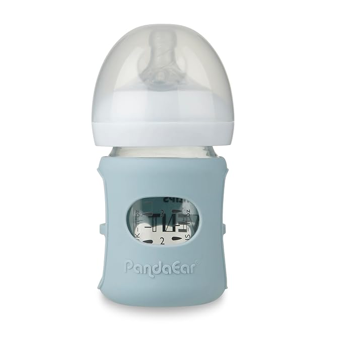 PandaEar 3 Pack Silicone Sleeves for Philips Avent Natural Glass Baby Bottles 4 oz, Shatterproof Anti-Breakage and Heat Resistant Bottle Holder, BPA-Free, Compatible with 4 oz Avent Glass Bottles