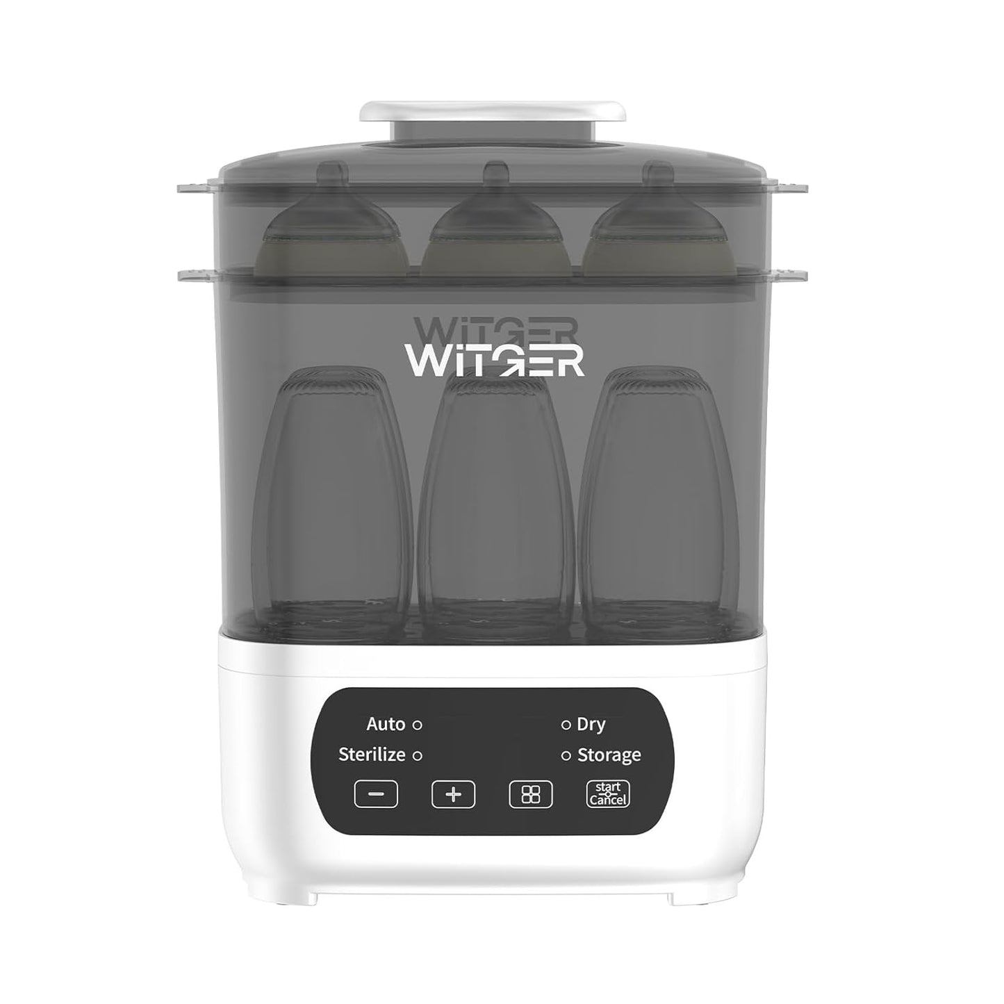 Baby Bottle Sterilizer and Dryer, Electric Steam Sterilizer for Baby Bottles, Pacifiers, and More, with Digital Controls.