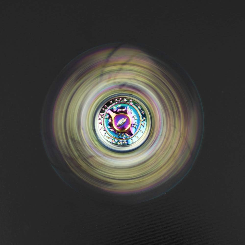 Phoenix Cool Fidget Hand Spinners Dragon Wing Finger Spinner Metal Focus Stainless Steel Fingertip Gyro Stress Relief Spiral Twister Toy Party Favors Birthday Gift for Kids Adults(Rainbow)