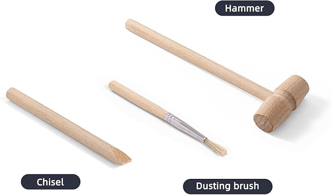 Eggbox Big Dig Magical Charms Excavation Kit (22 * 22 * 8CM) - 12 Enchanted Bracelet Charms Dig Set with Tools, Archaeology Craft Kit for Girls 8-12