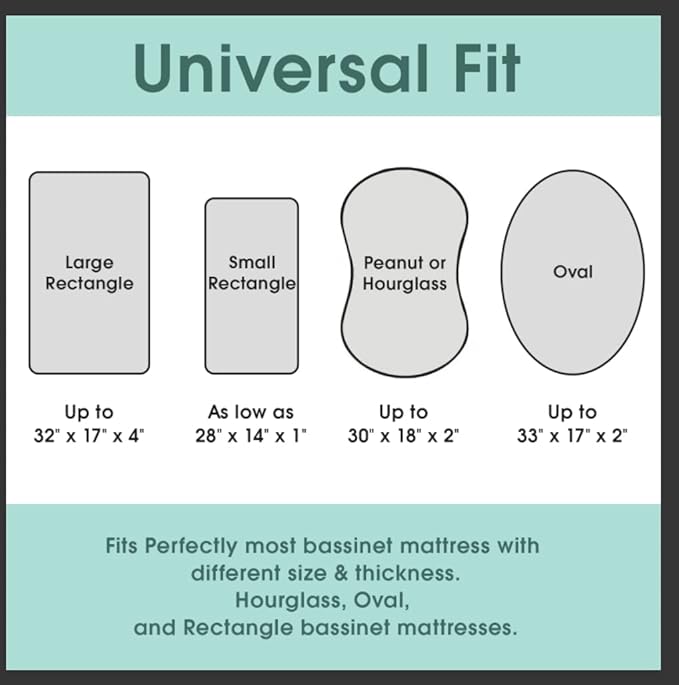 Stretchy Bassinet Sheet Set BROLEX 2 Pack Snug Fitted Cradle Fitted Sheets for Bassinet Pads/Mattress, for Boys Girls,Unisex,Ultra Soft Breathable,Owl Bear