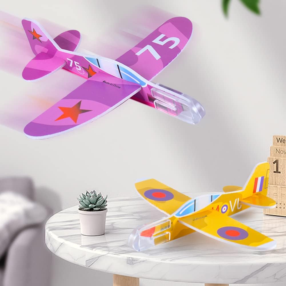 50 Pcs Foam Gliders Planes Toys for Kids, Paper Airplane, Party Favors Goodie Bag Stuffers, Outdoor Flying Toys, Bulk for Classroom Prizes Boys and Girls