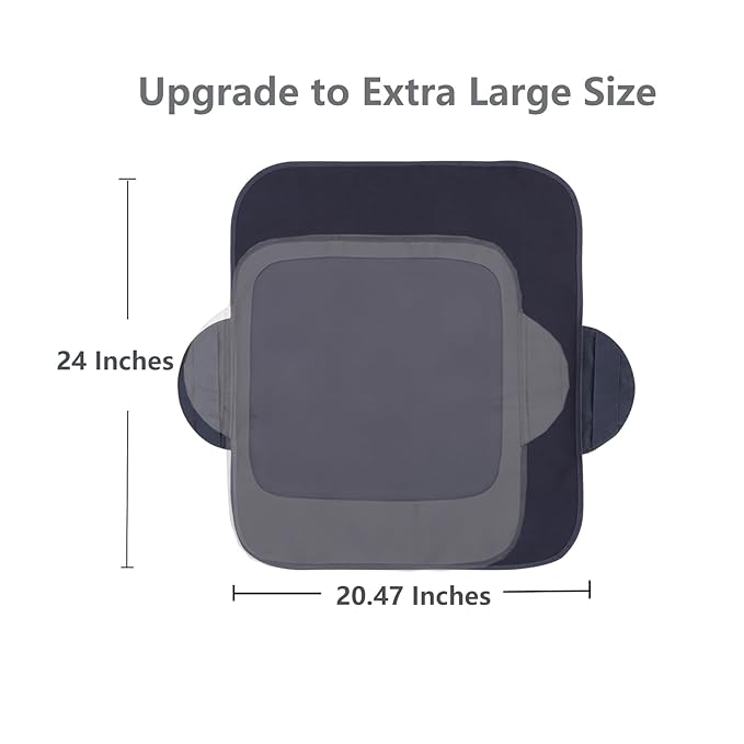 WOMUMON Extra Large Booster Chair Cover, Dining Chair Seat Protector Cover for Booster Seat, Non-Slip Backing, Waterproof, Oil-Proof and Stain-Proof, Easy to Wipe Clean