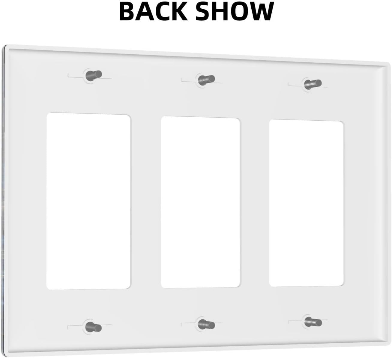 Decorative Outlet Covers Horror Night Blue Ocean Evil Octopus 3 Gang Wall Plate Triple Rocker Light Switch Cover Plate Jumbo Electrical GFCI Faceplate for Bathroom Home Decor