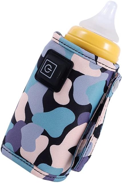 Car Travel Bottle Warmer,5V 2A USB Heating Bottle Warmer 40°C-60 °C Three Gear Adjustable Car Travel Milk Bottle Warmer Milk Heat Keeper Lightweight Milk Heater Cover,Black