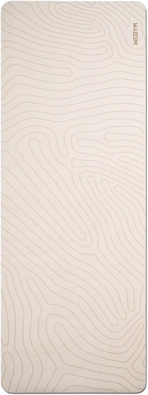 4mm Cushioned Exercise Mat for Yoga & Pilates - Anti Slip, Polyurethane with Suede Top & Carrying Strap