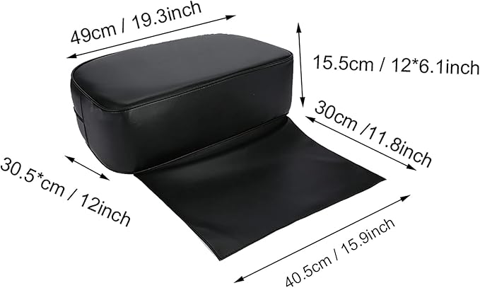 Salon Booster Seat Cushion for Hair Cutting, PU Barber Booster Salon Chair for Hair Stylist, Portable Barber Chairs Spa Equipment, Black, 19.3 x 6.1inch