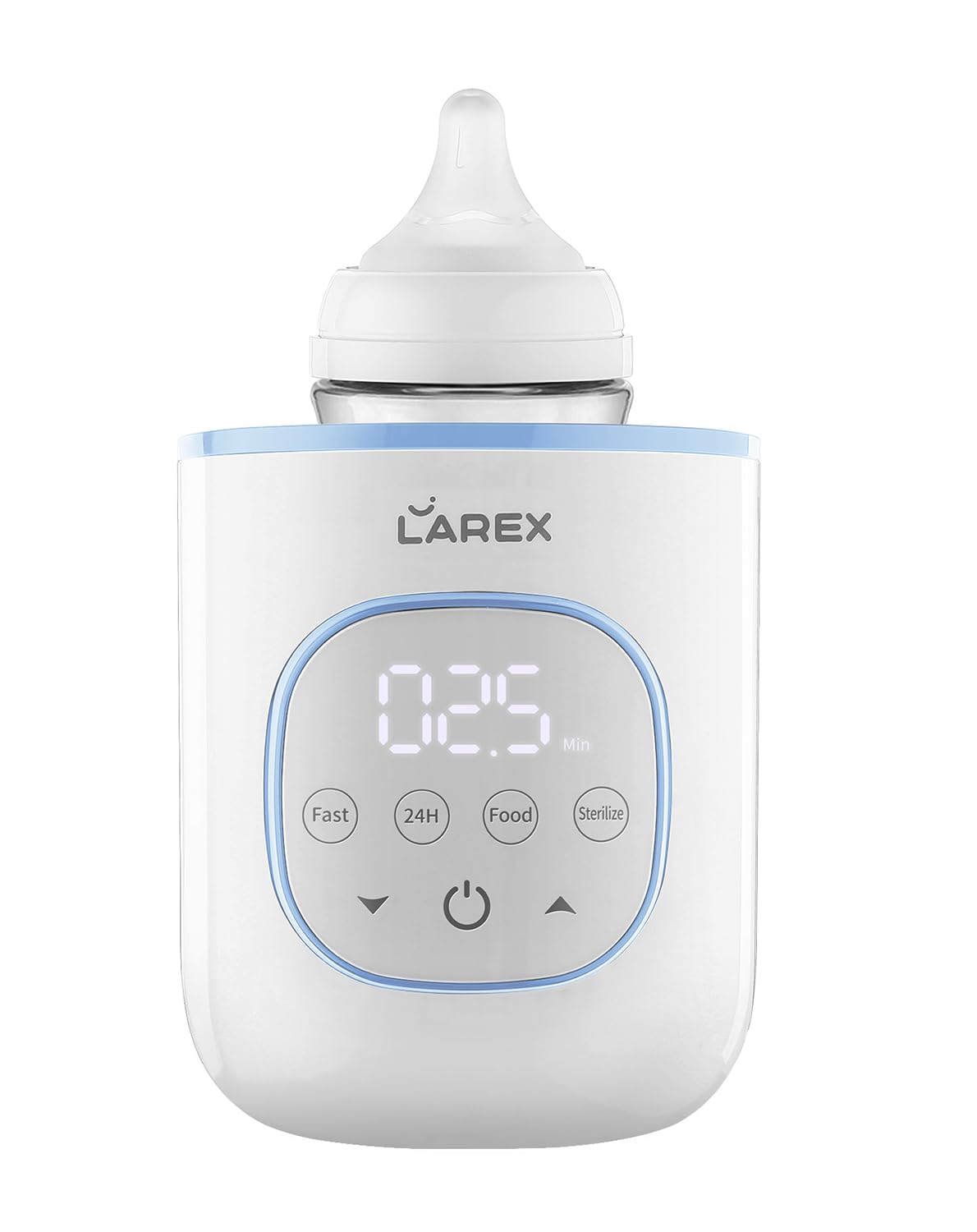 LAREX Bottle Warmer, Fast Baby Bottle Warmer for Breastmilk and Formula, with Timer and Accurate Temp Control, 8-in-1 Baby Milk Warmer BPA Free with Digital Display, Bottle Warmers for All Bottles