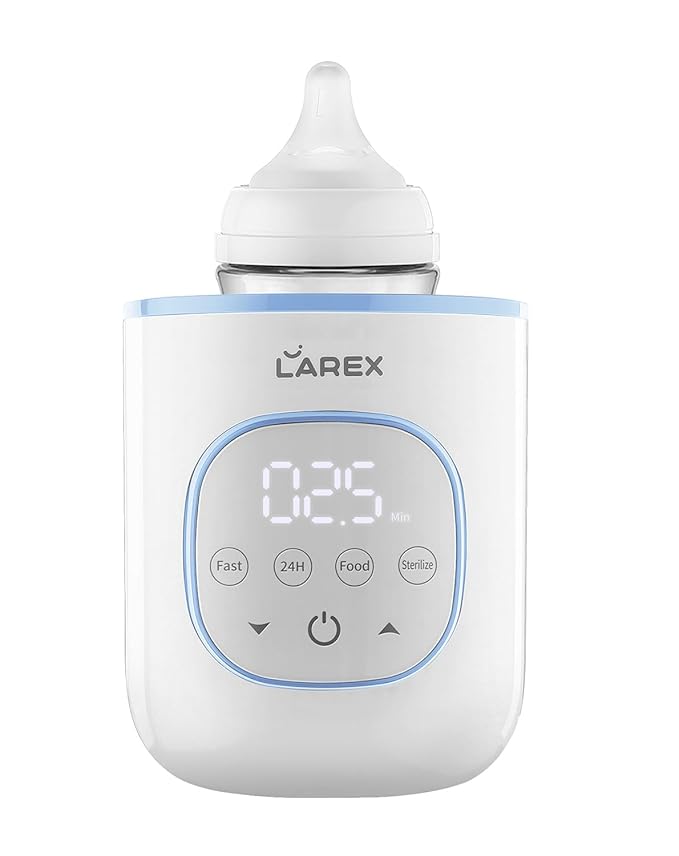 LAREX Bottle Warmer, Fast Baby Bottle Warmer for Breastmilk and Formula, with Timer and Accurate Temp Control, 8-in-1 Baby Milk Warmer BPA Free with Digital Display, Bottle Warmers for All Bottles