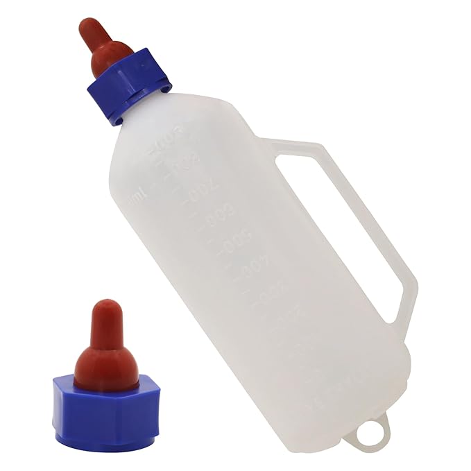 1000ML Baby Lamb Milk Feeder Bottle with Handle and Detachable Nipple,Calf Sheep Lamb Bottles for Baby Lambs Feeding Nursing Bottle Cup with a Replacement Nipple (1000ml)