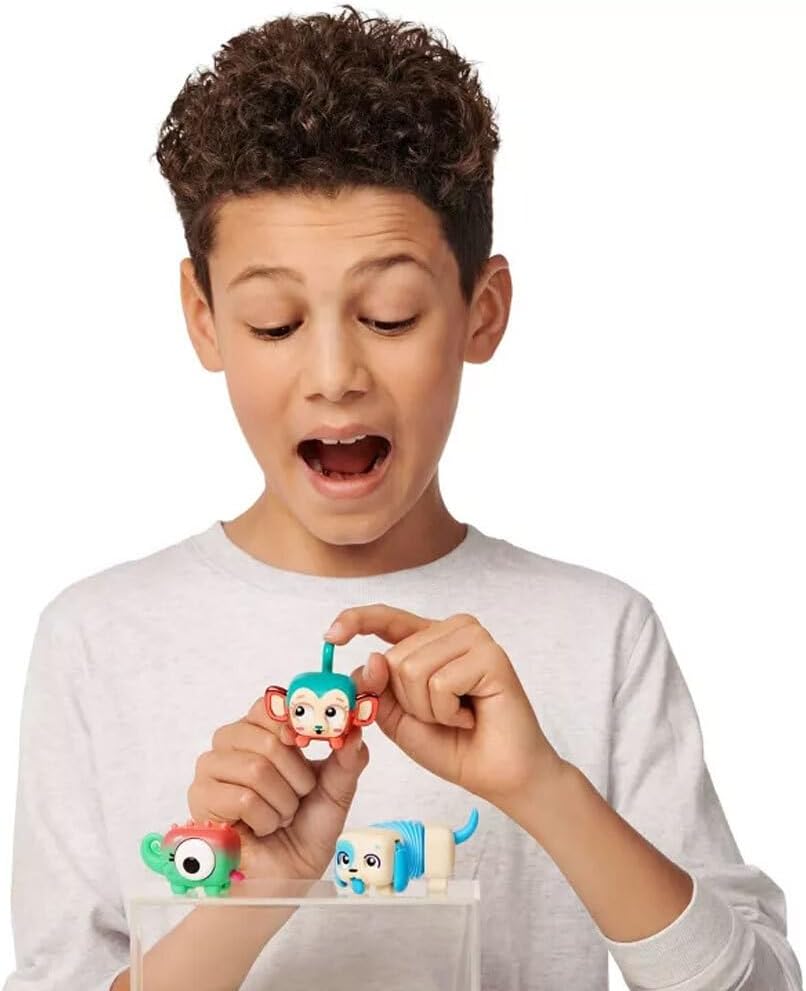 Little Live Pets - Squirkies: 3 Pack: Metallic Cheeky Pop Monkey | Interactive Fidget Toys, Feature, Click, Flick, Tangle, 30+ to Collect, Multiple Fidget Points, for Kids Ages 5+.
