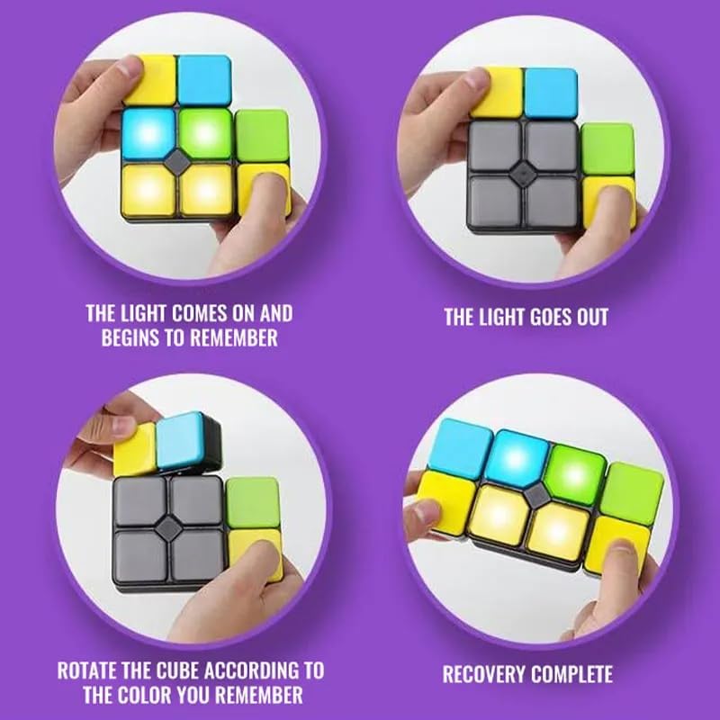 Electronic Handheld Game – 4 Exciting Game Modes | Color-Matching & Sliding Challenge | Move, Match & Race Against Time | Fast-Paced Brain Teaser for Kids & Adults Ages 8+