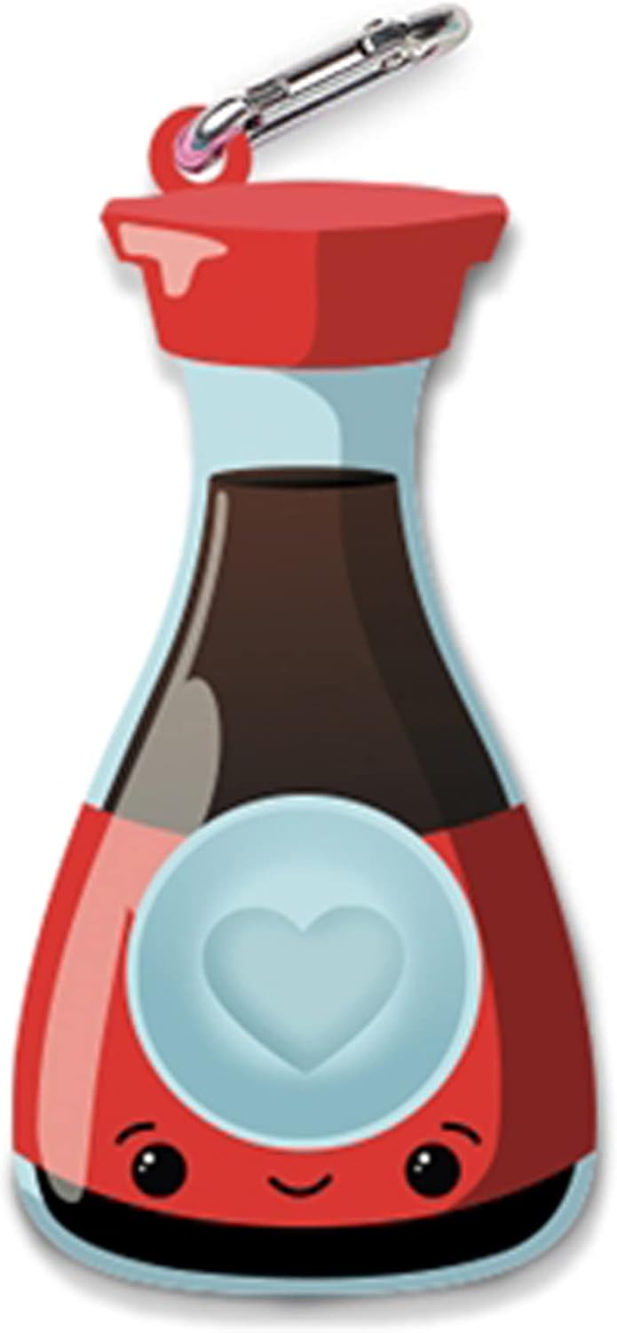 TOP TRENZ OMG Pop Fidgety Bubble Fidget Toy Stress Relief Anxiety Boredom Keychain - BFF Sushi & Soy Sauce