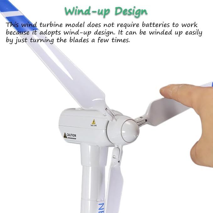 Miracland Wind Turbine Toy, 21.65 Inch Large Size Windmill Toy Clockwork Generator Model STEM Science Kit