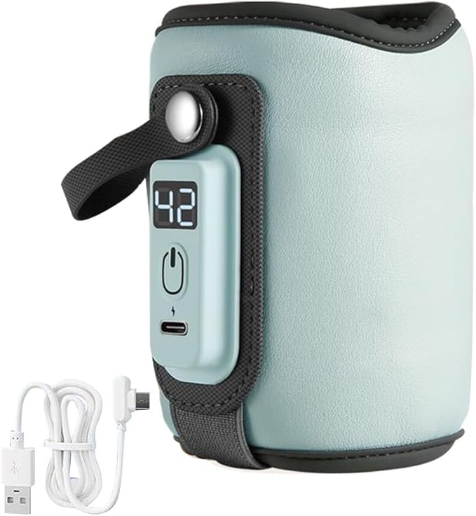 Baby Bottle Warmer, Portable Bottle Warmer, Baby Bottle Insulation Cover Bottle Warmer with LED Display, Heating Accurate Temperature Control for Travel Camping