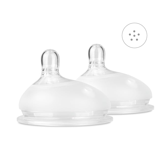 Olababy Gentle Bottle Silicone Replacement Nipple 2 Pack (6+ Months/Fast Flow)