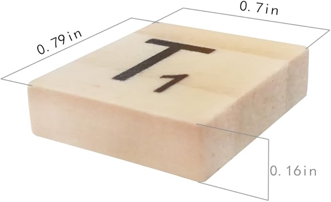 1000 Scrabble Letters for Crafts - Wood Tiles for DIY Gift Decoration - Making Alphabet Coasters and Crossword Game