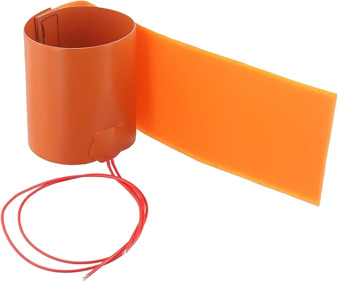 12V 240W Flexible Silicone Heating Mat Pad Element Bottle Heater Orange 10x30cm with 50cm Cable for Cars Trucks