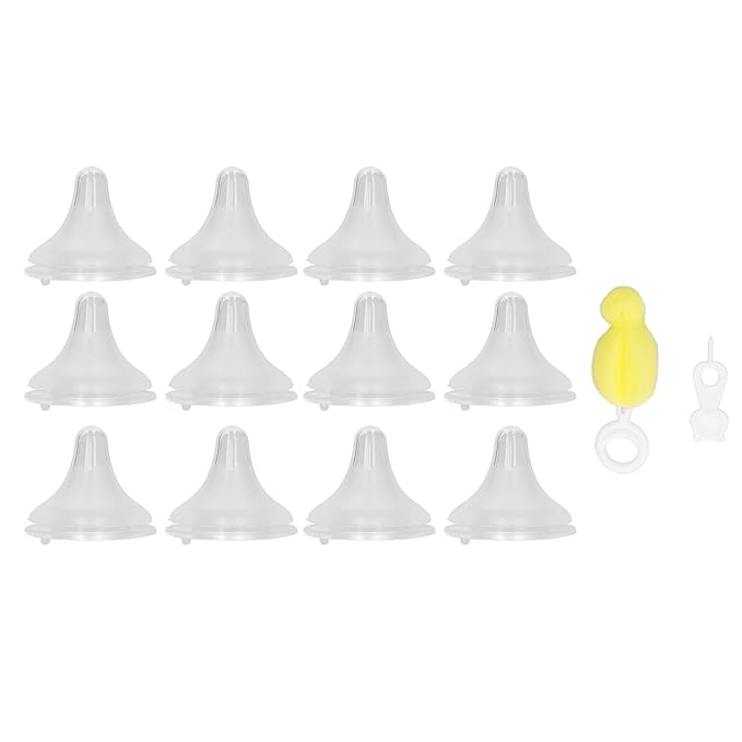 Feeding Nipples, 14Pcs Odorless Baby Bottle Nipple Easy Cleaning for Home