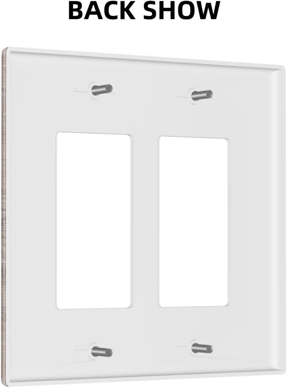 Decorative Outlet Covers Retro Wood Plank Vintaga Wooden Board 2 Gang Wall Plate Double Rocker Two Switch Wall Cover Plate Light Switch Cover Plate Faceplate for Bedroom Home Decor