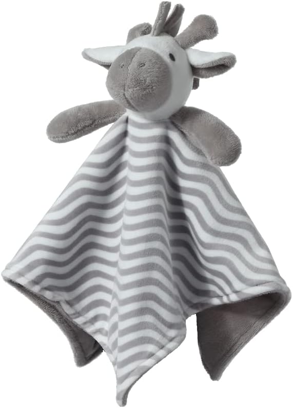 CREVENT Cozy Plush Baby Security Blanket, Loveys for Baby Girls and Boys, Birthday (Zebra + Penguin)