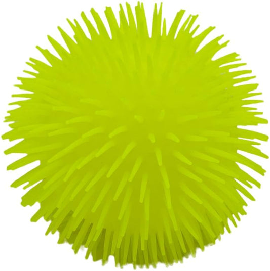 8" Neon Jumbo Puffer Fidget Stretchy Light Up Pon Pon Ball (Yellow)