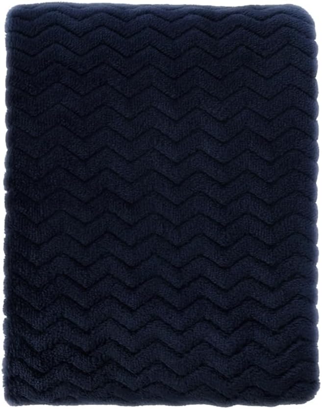 CREVENT 30''X40'' Soft Cozy Warm Baby Blankets for Boys Girls Solid Color - All Season Use - Newborn Essentials (Wave Dark Blue/Navy)